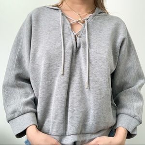 puma | tie up hooded sweater